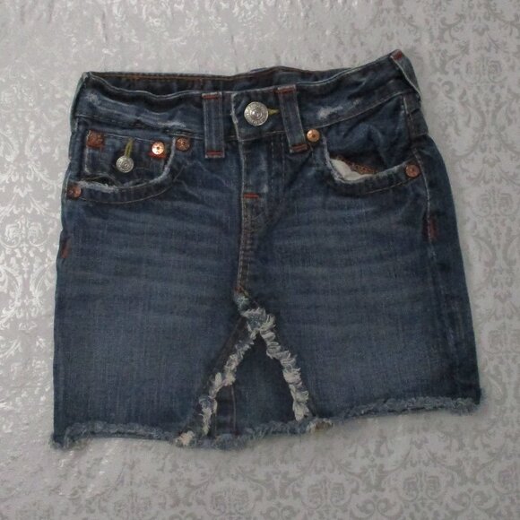 TRUE RELIGION Lola Girls Mini Skirt Size 6 - Picture 1 of 7